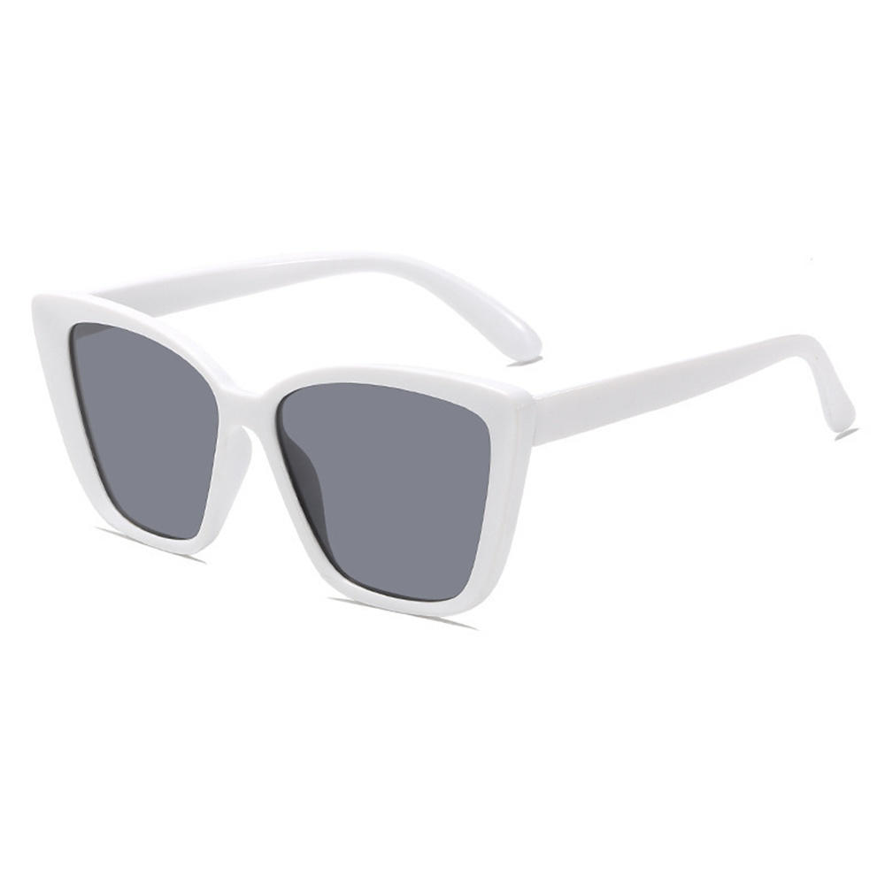 Trendy store cat eye-solbriller for kvinner og menn, retro firkantede solbriller med  uv400 beskyttelsesbriller: Brun