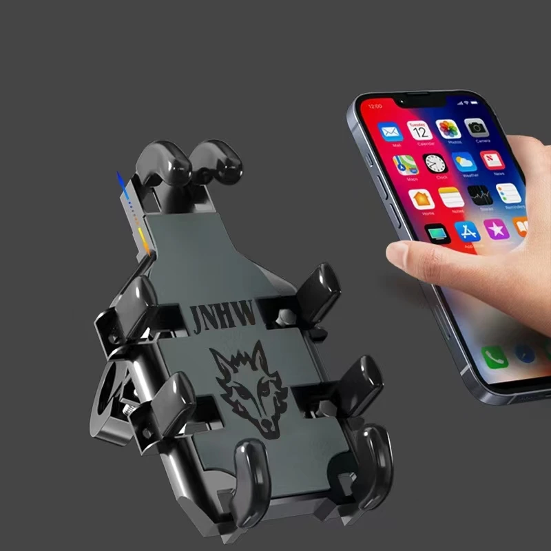 Universele verbeterde acht klauwen mobiele telefoon houder voor motorfiets scooter ATV fiets e-bike mobiele telefoon beugel