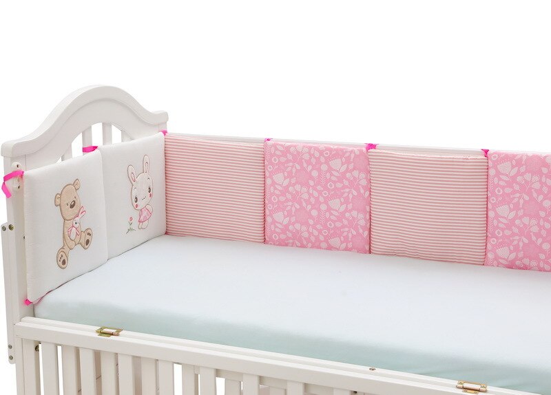 6pcs 30*30cm Cot Fence Infant Bedding Supplies Room Decor Crib Half Around