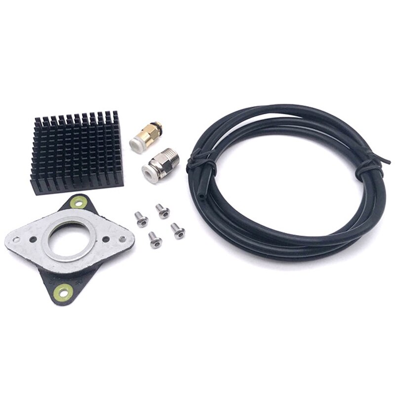 3D Printer Deel Kit Stepping Demper Met Radiator Ptfe Buis PC4 Quick Pneumatische Connector Voor Nema 17 Stepper: Black