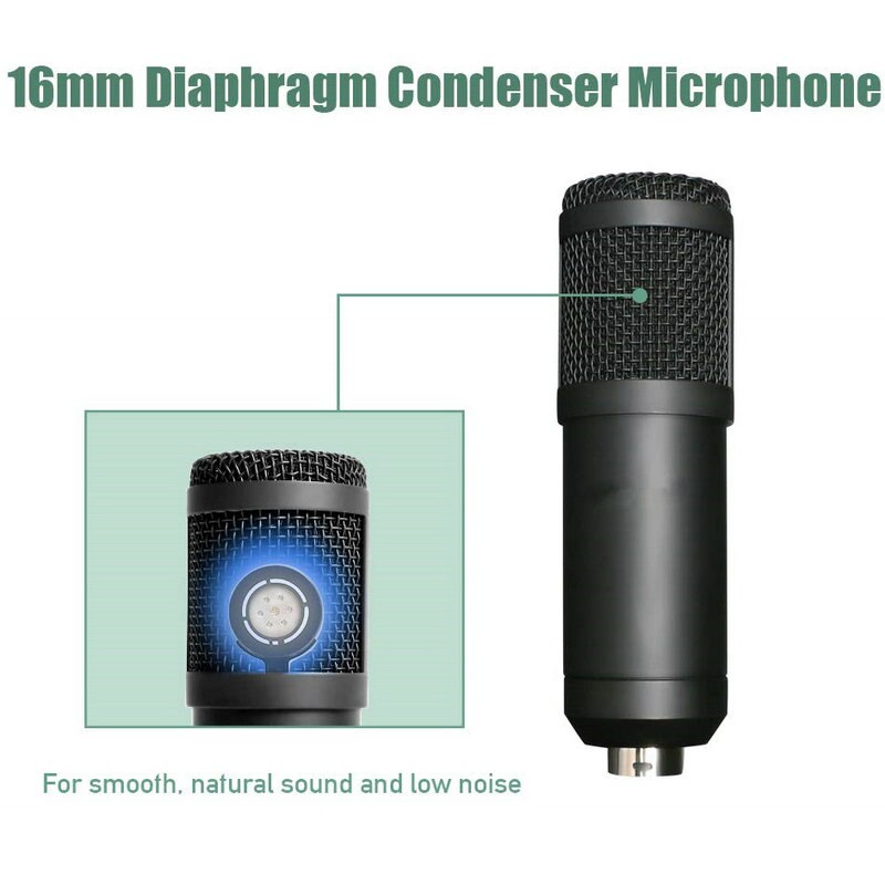 bm 800 microphone for computer 3.5mm wired studio condenser mic with tripod stand for Recording pc laptop bm800