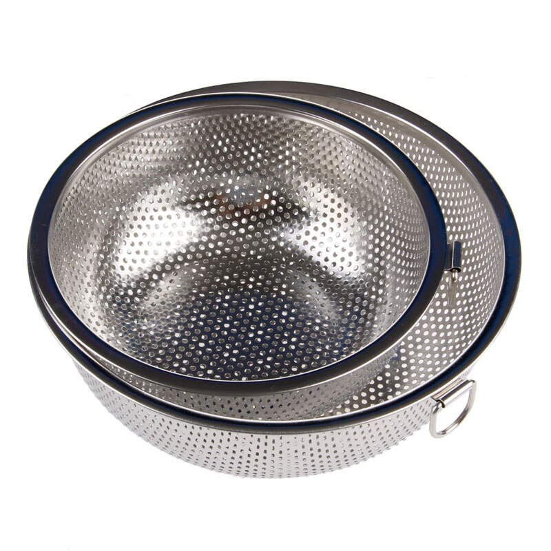 Stainless Steel Kitchen Hole Dense Mesh Sifter Colander Strainer Sieve Baskets A0NC