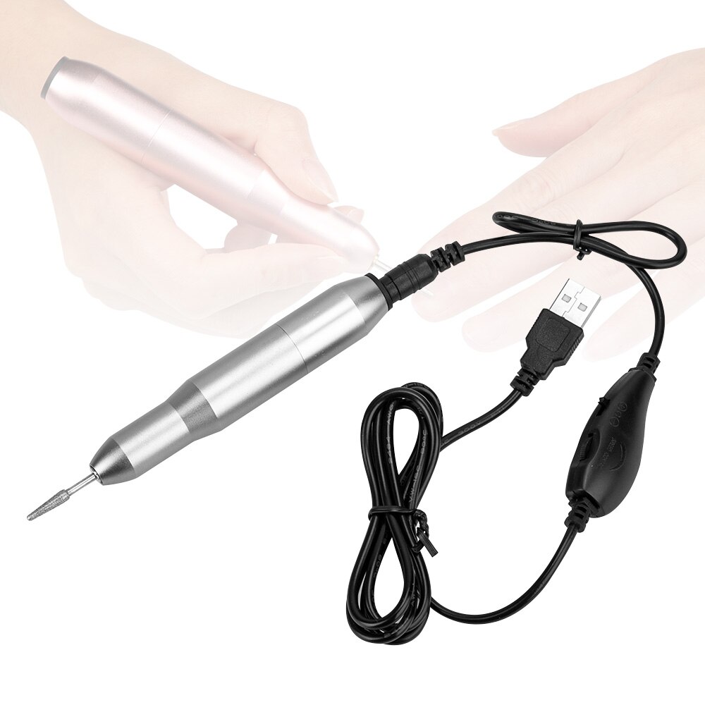 Elektrisk negleboremaskine kit manicure maskine 25000 rpm nail art pen pedicure neglefil negle art værktøjer kit