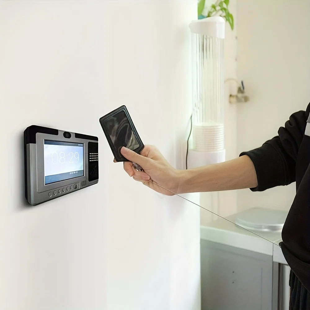 PU Leather Card Holders Set Women Men Student Retractable Badge Reel ID Card Holder Cover Case Nurse Badge Lanyards