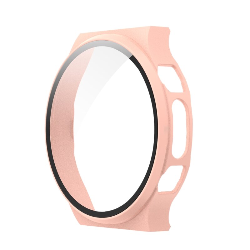 Horloge Cover Case Voor Huawei GT2 Pro Ecg Pc Bumper Met Gehard Glas Screen Protector Voor Gt 2 Pro Ecg accessoires: pink