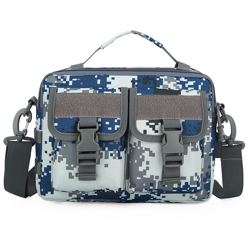 Oulylan Camouflage Shoulder Bag for Men Outdoor Crossbody Back Small Tool Bag USB Charging Handbag Sport Hiking Bag: gold color