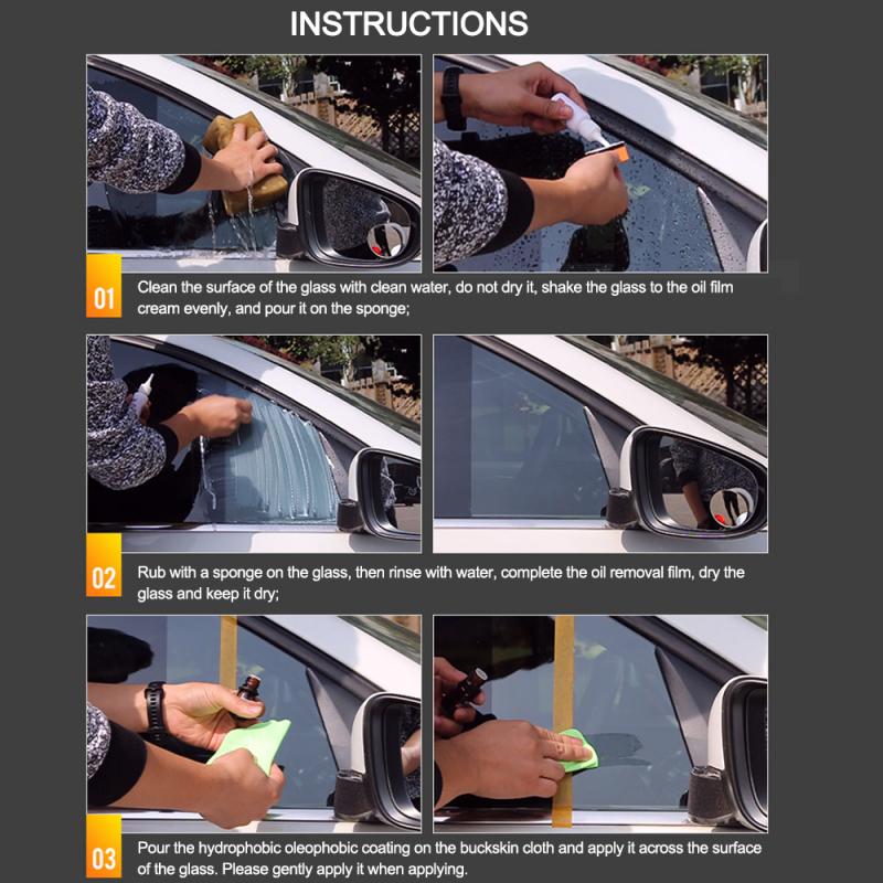 HGKJ Rearview Mirror Hydrophobic Oleophobic Coating Kit Rain And Hydrophobic Paint Ink Small Stickers Waterproof