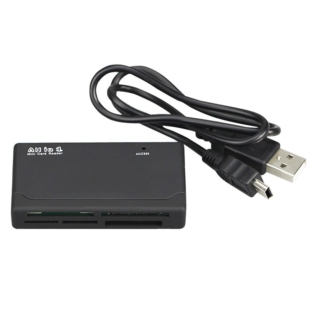 All in One Card Reader TF MS M2 XD CF Micro SD Carder Reader USB 2.0 480Mbps Card Reader Mini Memory Cardreader with Date Line