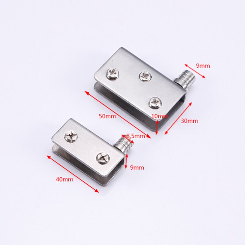 1/2/4pcs Stainless Steel for 5-8mm Glass Door Glass Pivot Clamps Door Hinges TUE88