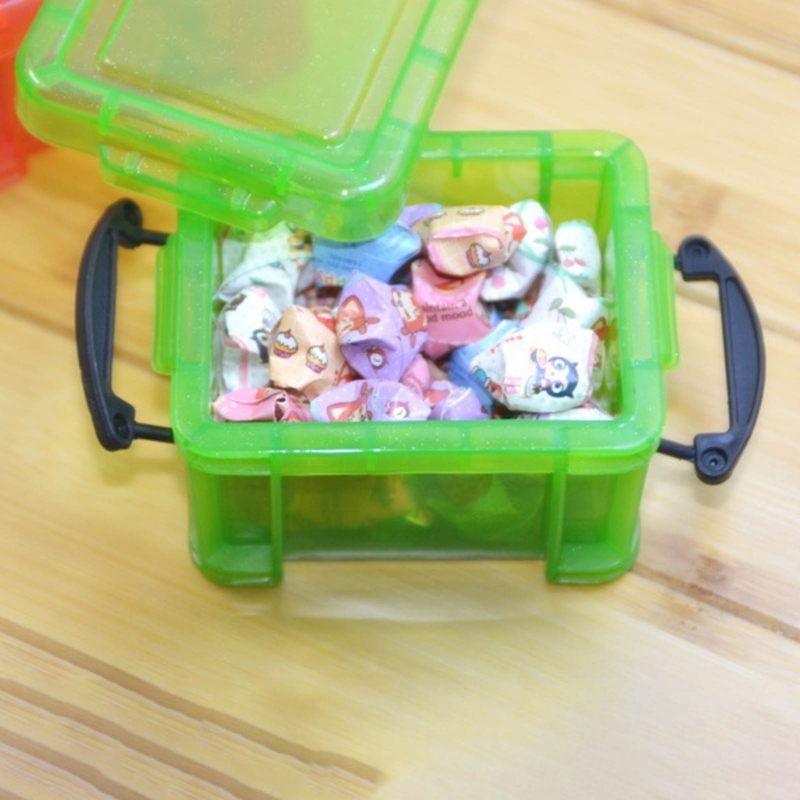 9 Colors Small Plastic Box with Locking Lid Hardware Parts Storage Organizer Rectangular Container 8.7x6.5x5.2cm