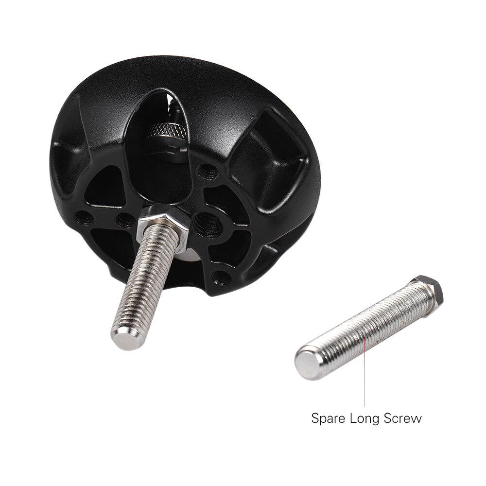 Lega di alluminio 75mm Semisfera Piatto a Bowl Adattatore con 1/4 "e 3/8" viti per Fluid Testa Treppiedi DSLR Rig Camera