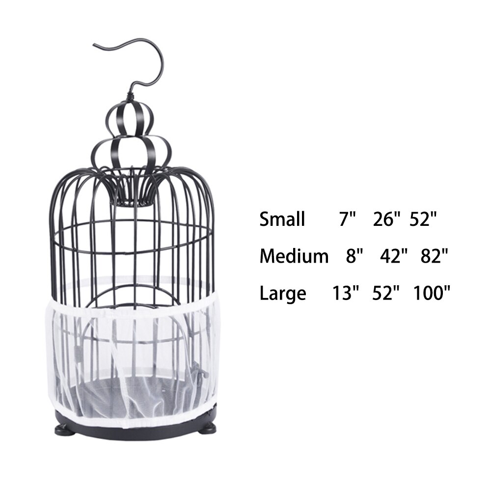 Receptor Seed Guard Nylon Mesh Bird Parrot Cover Soft Easy Cleaning Nylon Airy Fabric Mesh Bird Cage Cover Seed Catcher Guard