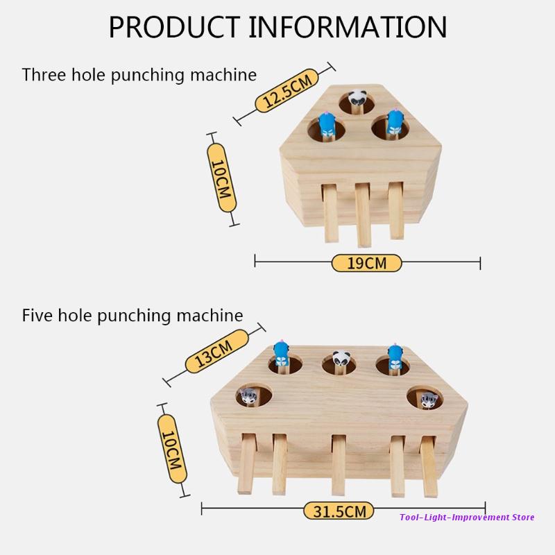 3 Gaten 5 Gaten Houten Effen Whack A Mole Game Funny Kitten Puzzel Speelgoed Interactieve Hunt Muis Speelgoed Houten Huisdier speelgoed