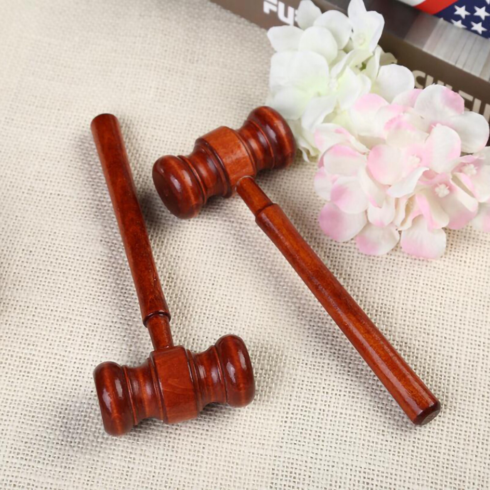 Children's Toy Mallet Small Wooden Hammer Handmade Judge Hammer Children's toy mallet mini hammer knocking hammer D22#