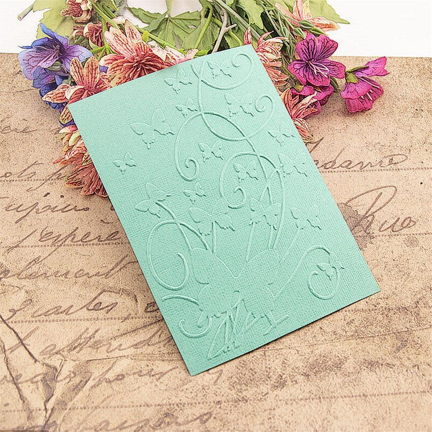 10.5x14.8cm butterfly Embossing folders Plastic bump Scrapbooking DIY Template Fondant indentation Cake Photo Album Card Make
