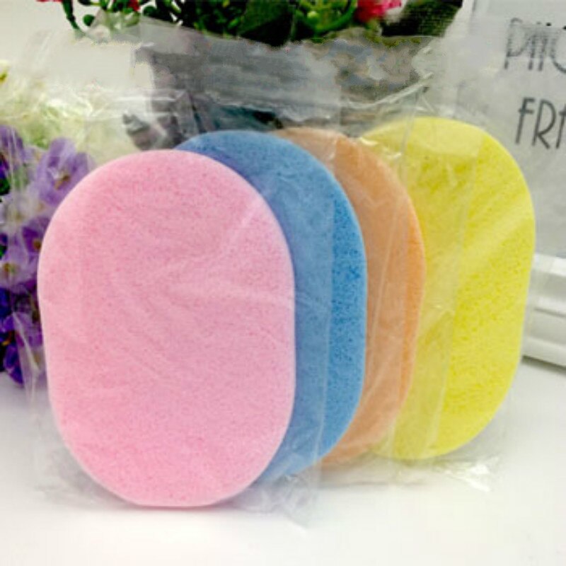 1 PC Face Washing Product Natural Sponge Wash Cleansing Elliptical Sponge Beauty Makeup Tools Cleaning Random Color
