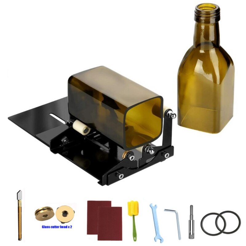 Kit de máquina para cortar botellas de vidrio, bricolaje, redondo, cuadrado