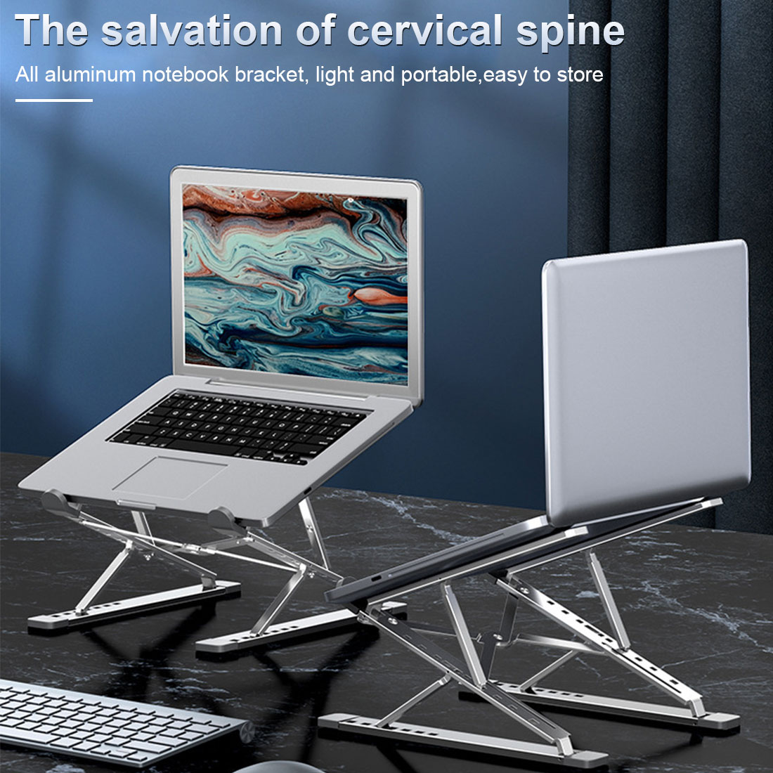 Portable Monitor Stand laptop cooling laptop stand Aluminum Laptop Holder Double-layer laptop standsupport for Macbook pro