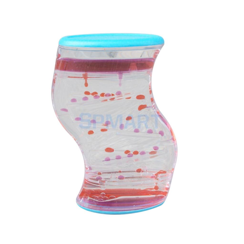 MagiDeal Acrylic Floating Color Mix Oil Liquid Bubbler Motion Sand Timer Hourglass for Home Office Ornament Novelty Toy