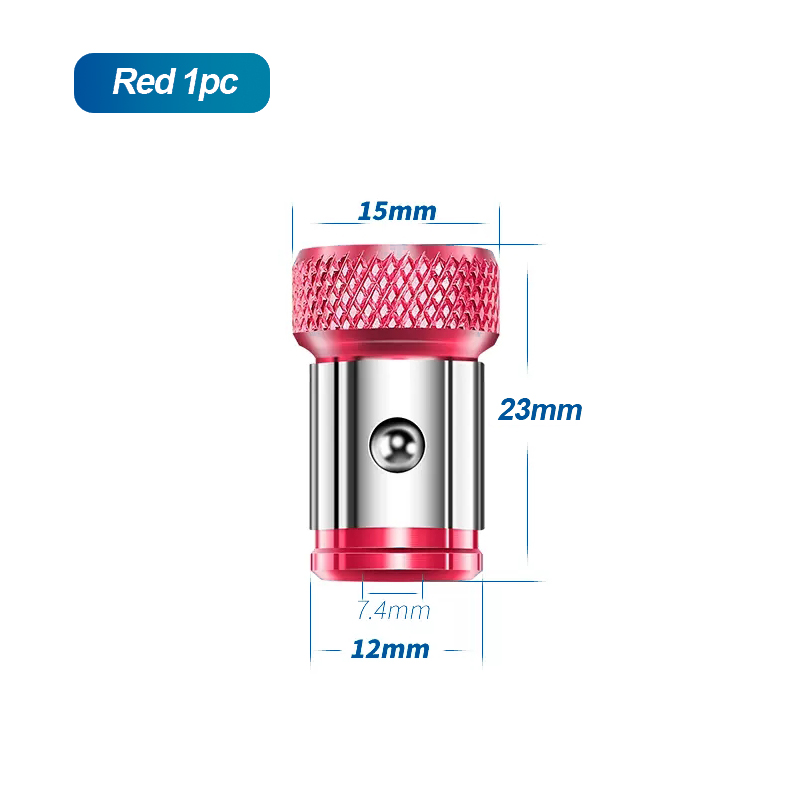 Magnetische schroefring Metalen bit Sterke magnetiseurringschroef Magnetische houders voor 1/4 inch/6,35 mm schroevendraaier Krachtige bits: Rood
