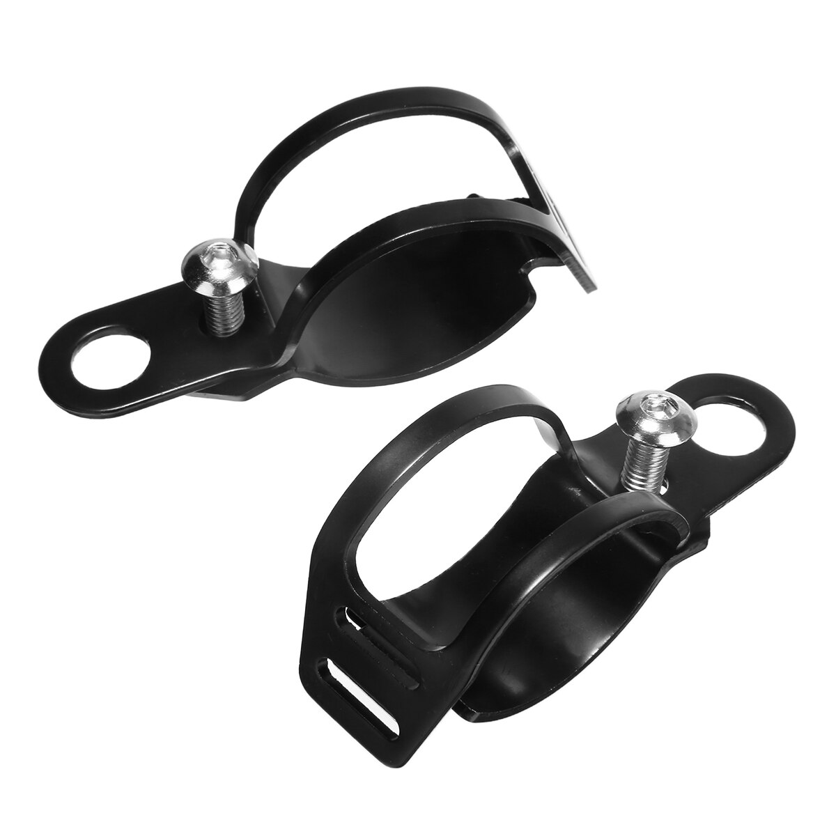 2Stck Motorrad Blinker Llight Klemme Rolle Schwarz Metall Halterung Halfter Für 33-43mm Gabel
