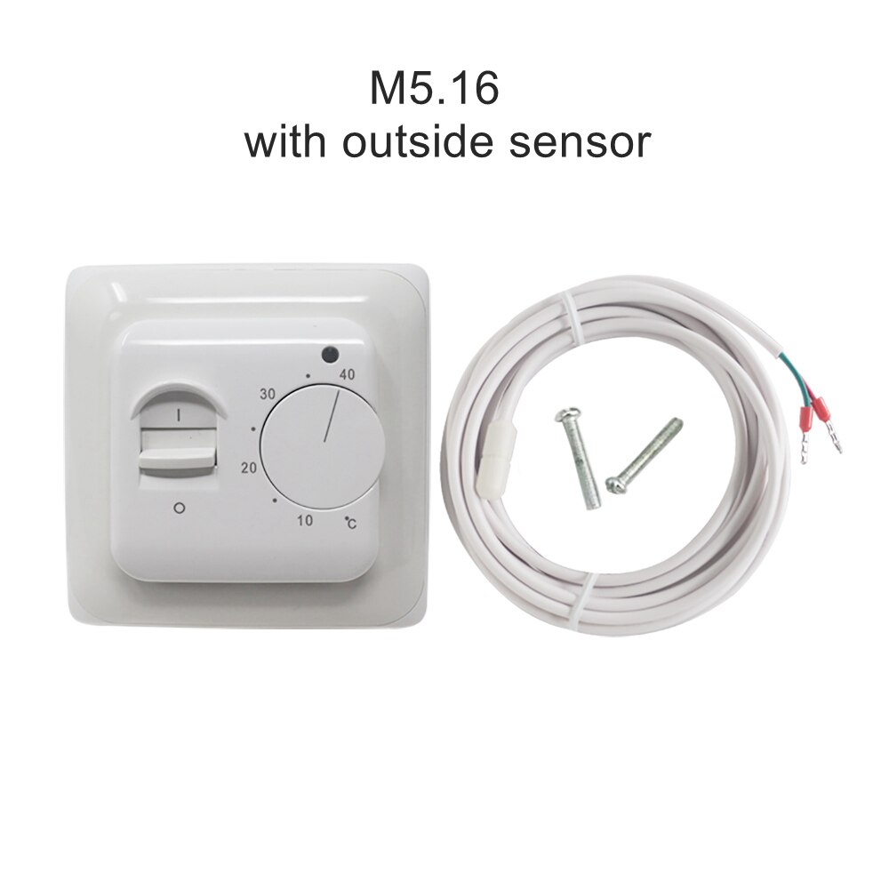 Electric Floor Heating Room Thermostat Temperature Controller Warm Regulator 220V 230V 16A NTC Sensor Programmable Universal: M5.16