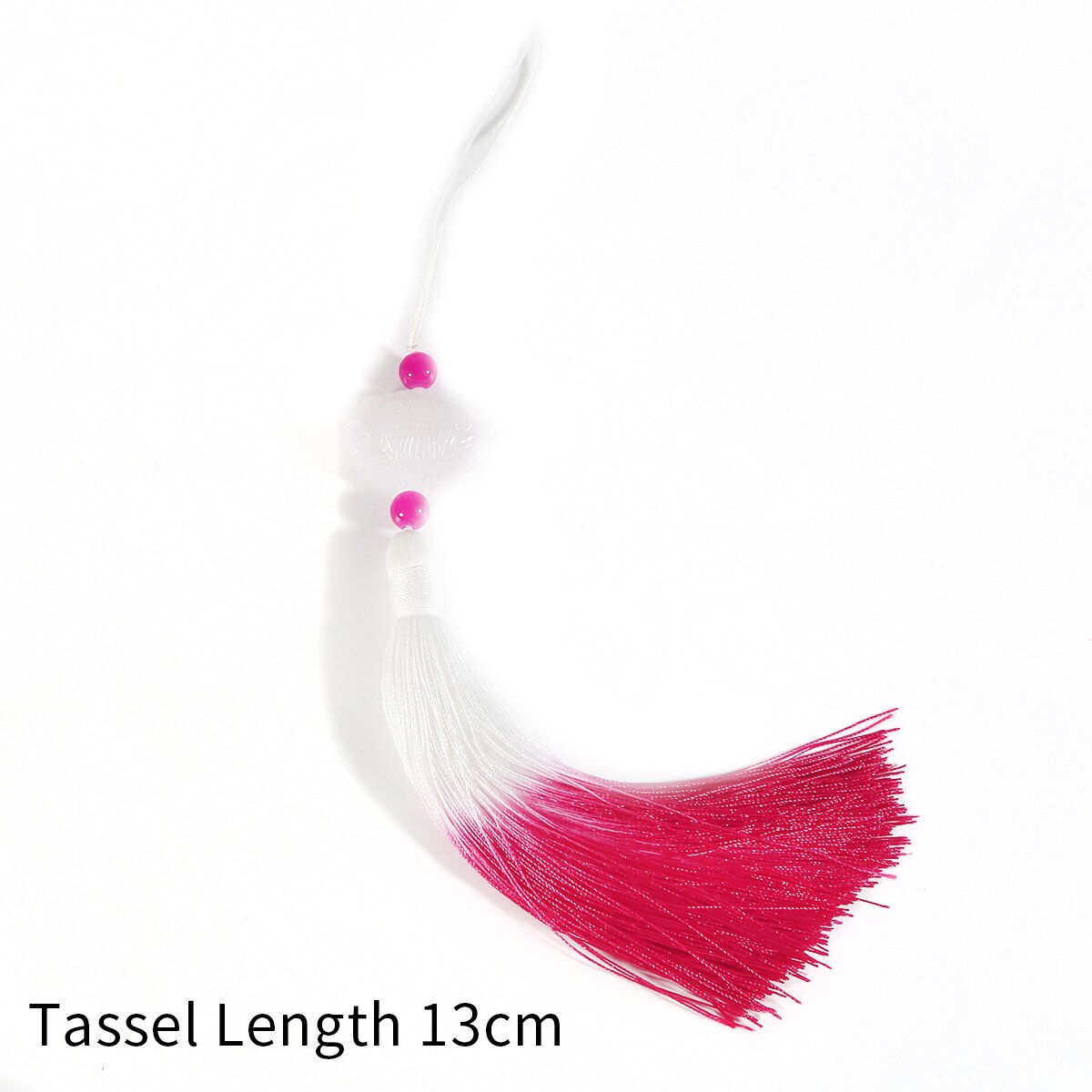 1pc 13cm lotus geleidelijke variatie kwastjes voor doe-het-zelf gordijn ophanging kledinghanger tas huisdecoratie naai-accessoire: Fuchsia