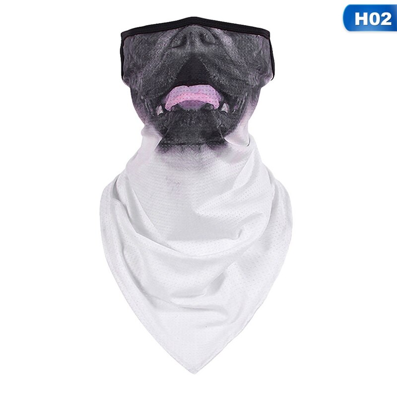 3D Animal Bandana Buffs Neck Gaiter Cycling Fishing Windproof Balaclava Face Mask Scarf Outdoor Hiking Ear Hang Neck Cover: 2