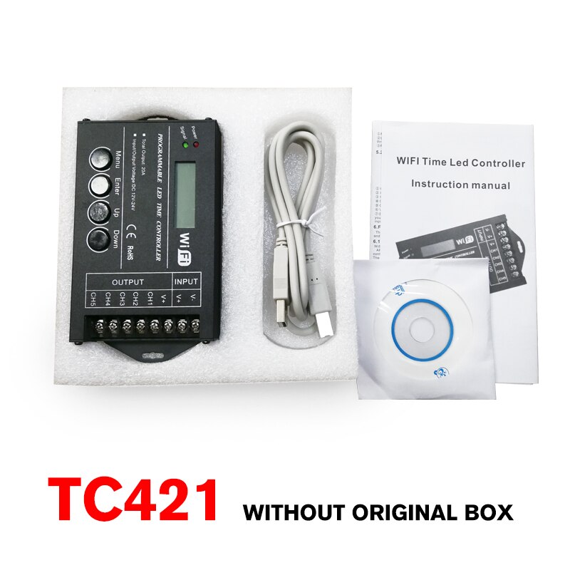 Verbeterde TC420 TC421 Tijd Programmeerbare 5 Ch Output Led Strip Licht Controller, Veel Gebruikt In Aquaria, aquarium, Plant Grow: TC421-no box