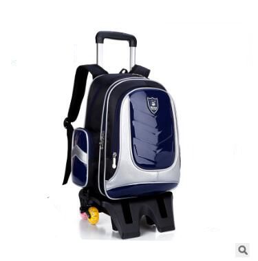PU School Trolley backpack bag for boys kids wheeled Backpack for School Trolley bag On wheels for kids School Rolling Backpack