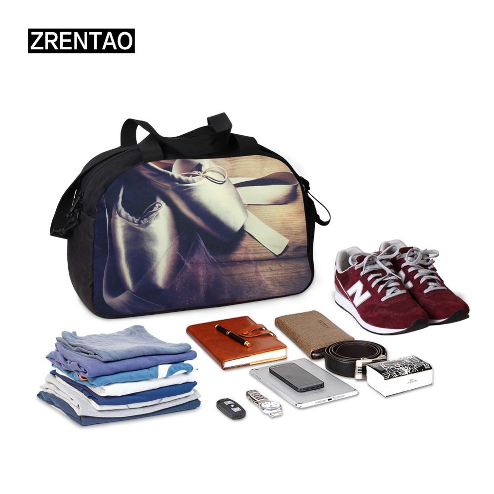 mamá/jugador/atletas/bailarina equipaje Duffle hombro Corssbody Duffel bolsa de viaje con zapatos bolsillos de gran capacidad 3D Wolf