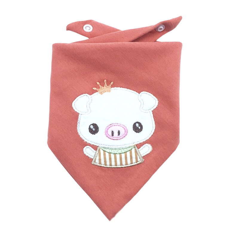 Slabbers Katoen Borduren Babyvoeding Schort Driehoek Bib Meisje Jongen Voeden Sjaal Slabbetjes Burp Doek Bandana Speeksel Handdoek: CZJ005C2