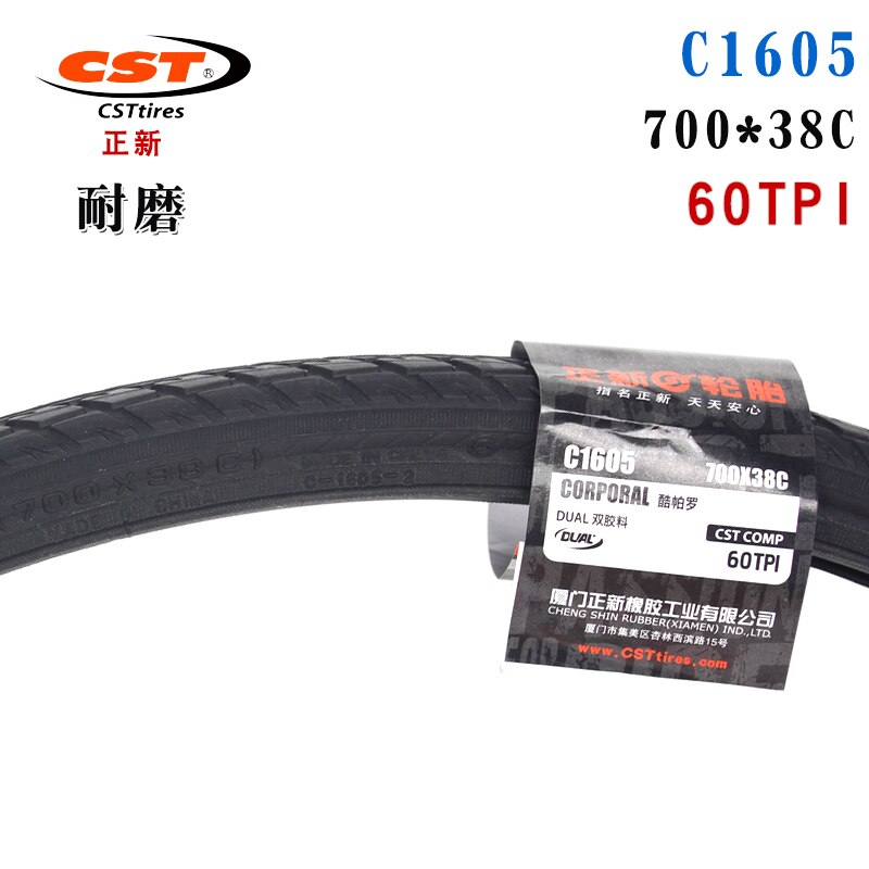 CST mountain bike tires C1605 Bicycle parts 26 inch 26*1.5 Road bicycle 700C 700*35C 38C wear resistant Stab proof bicycle tire