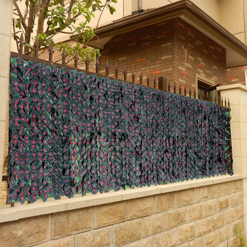 Artificial Balcony Green Radish Fence Net Simulation Green Plant Balcony Garden Fence Home Garden Decorative Plant Wall