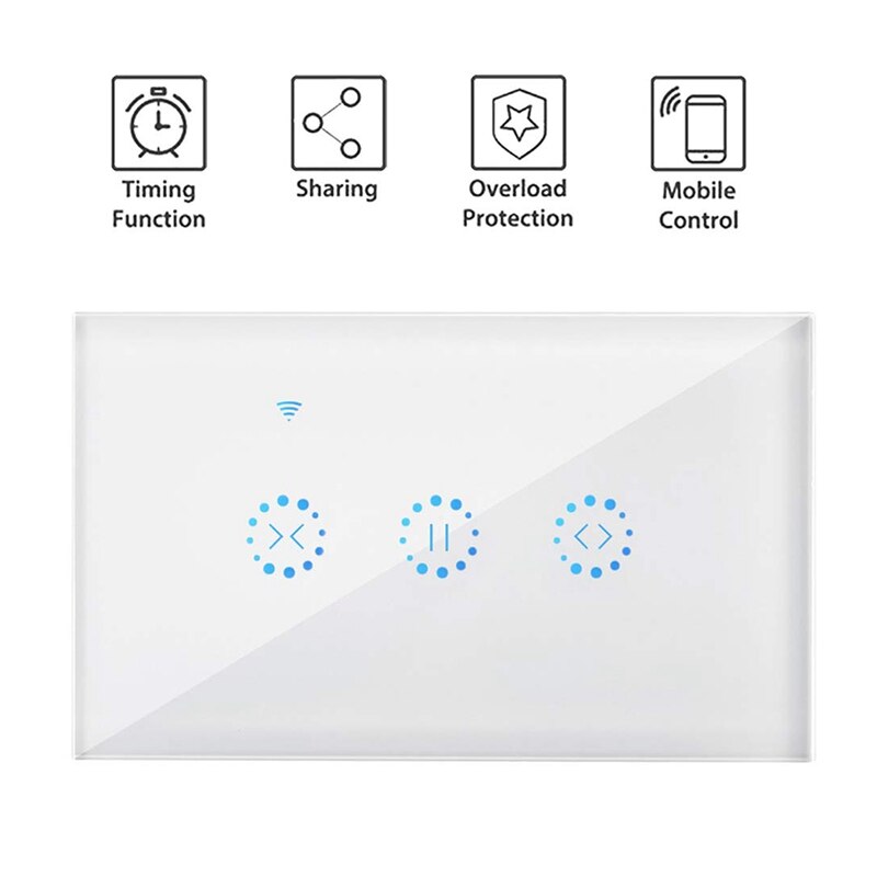 Ons Standaard Panel, voor Ewelink Smart Gordijn Motor Elektrische Jaloezieën Wifi Schakelaar Drukt App Voice Control Door Alexa Echo Google Hom