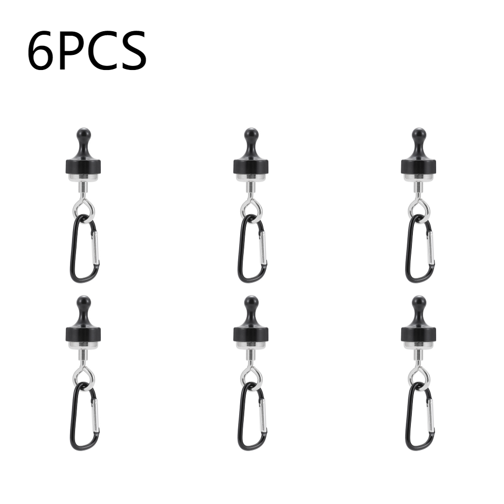 1-10pcs Magnetic Lanyard Clip Pulling Force Hanging Carabiners Heavy Duty Multipurpose for Outdoor Hanging Camping Light