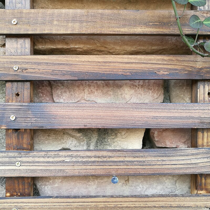 Self-contained Living Room Wall Hanging Wood Balcony Solid Wood Multi-layer Wrought Iron Green Plant Plant Climbing Vine Pot Rac