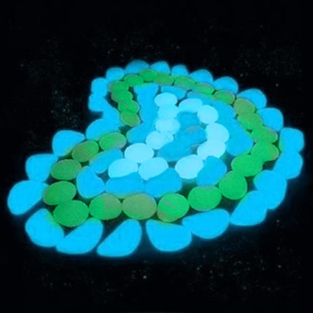Brosten 100 pcs diy gangstier udendørs indretning fluorescerende konkylie smuk fisk natbelysning akvarium noctiluca