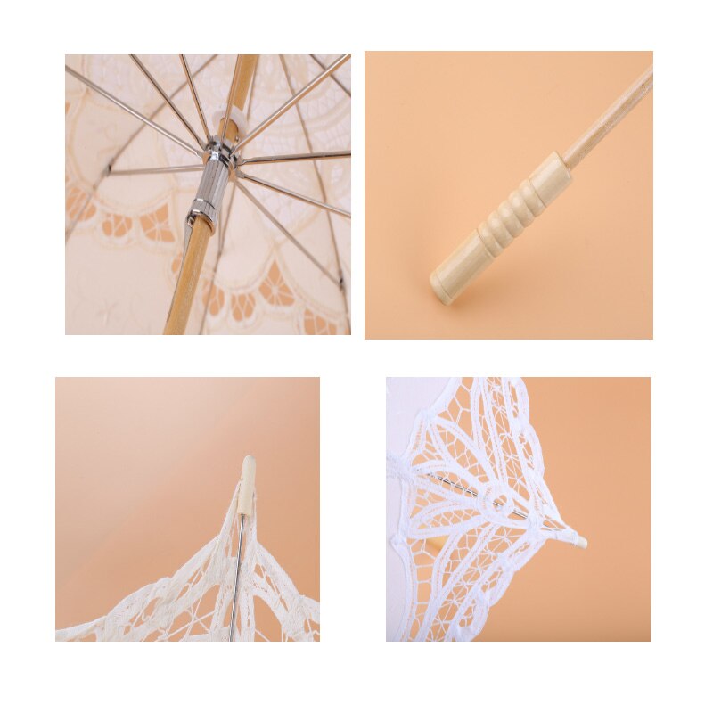 Kant Handleiding Opening Bruiloft Paraplu Bruid Parasol Paraplu Accessoires Voor Wedding Bridal Shower Paraplu 8