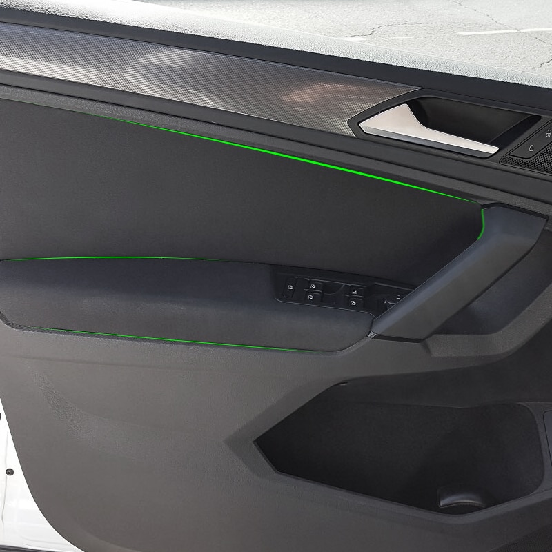 Panneau de poignée et accoudoir de porte | Pour l'intérieur de la voiture, couverture en cuir microfibre, garniture de remplacement pour VW Tiguan L 8 pièces