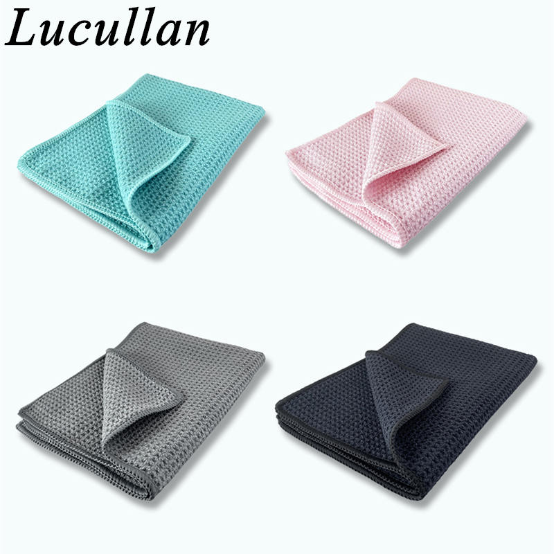 Lucullan Auto Care Super Water Magneet Microfiber Drogen Handdoek Wafel Weave Voor Autoglas Verf Schermreiniging