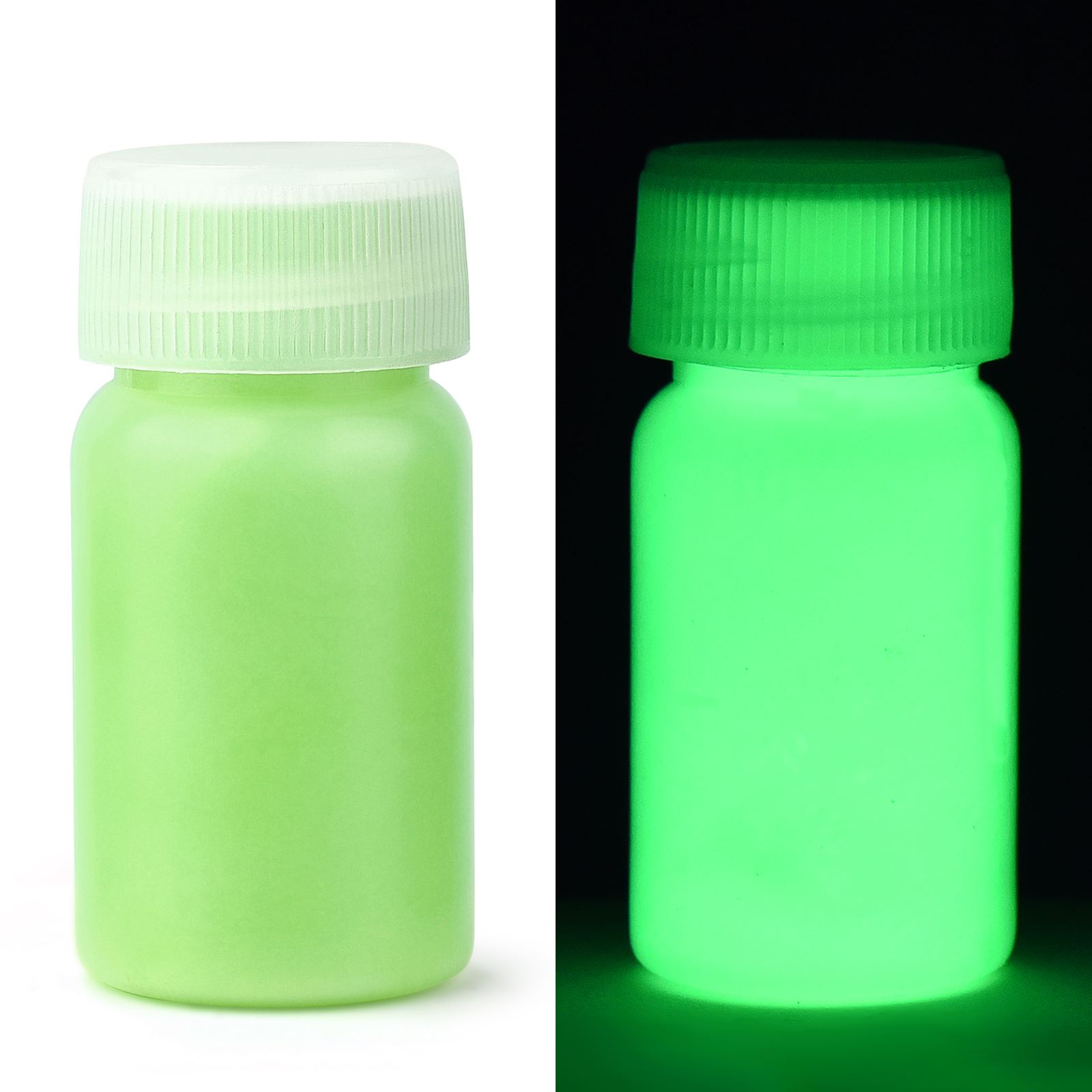 15g/ flasker fluorescerende pigment, langvarig lysende maling, automatisk glød, selvlysende akrylmaling, til kunst, festartikler: Svart