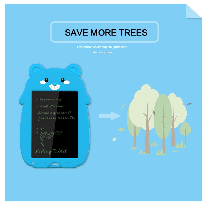 Sunany 8.5 Inch lcd writing tablet cartoon Drawing Electronic Handwriting Pad reusable eco-friendly cute kids Writing Board