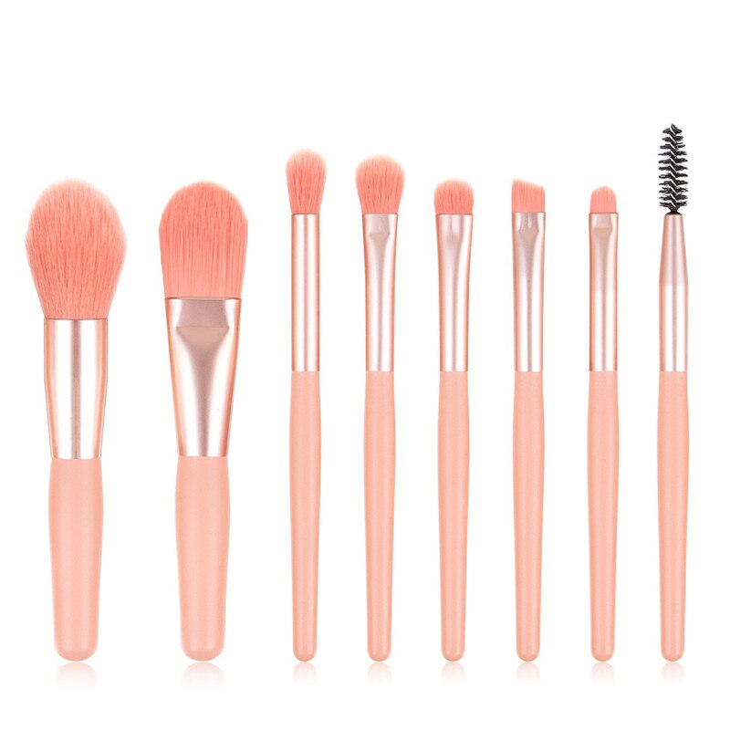 8Pcs Mini Travel Women Makeup Brush Set Portable Soft Concealer Beauty Foundation Eye Shadow Tool Eyelash Brush: 2