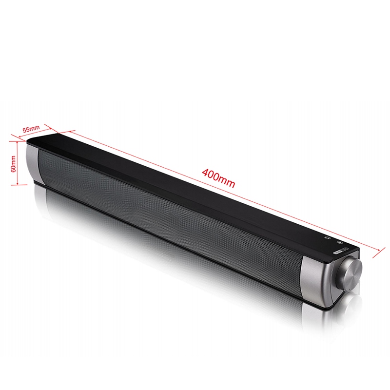 VTIN sans fil Bluetooth haut-parleur 4.2 barre de son télécommande TF carte TV téléphone portable tablette Surround système de son TV haut-parleur doré: Black