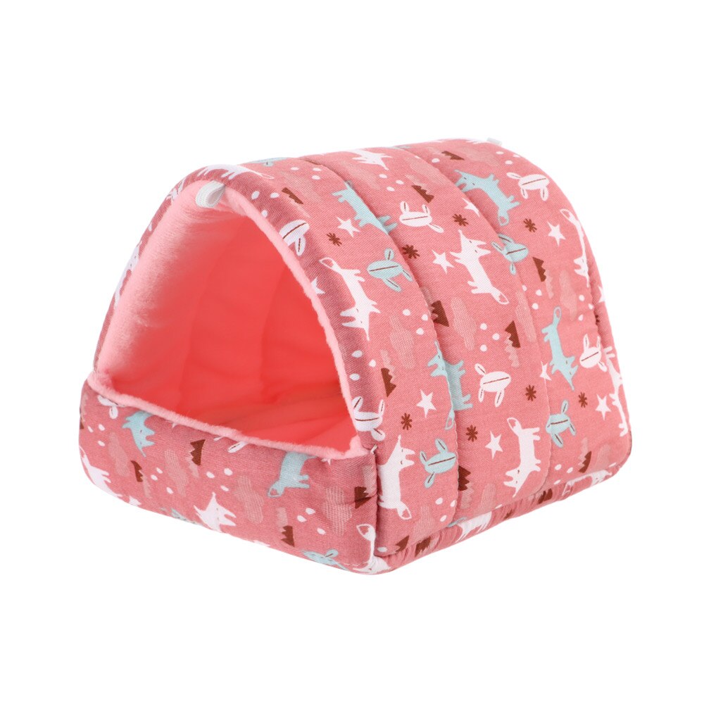 Leuke Mini Kooi Konijn Eekhoorn Winter Warm Mat Cavia Nest Hamster Huis Kleine Dier Slapen Bed Huisdier Opknoping Kooi