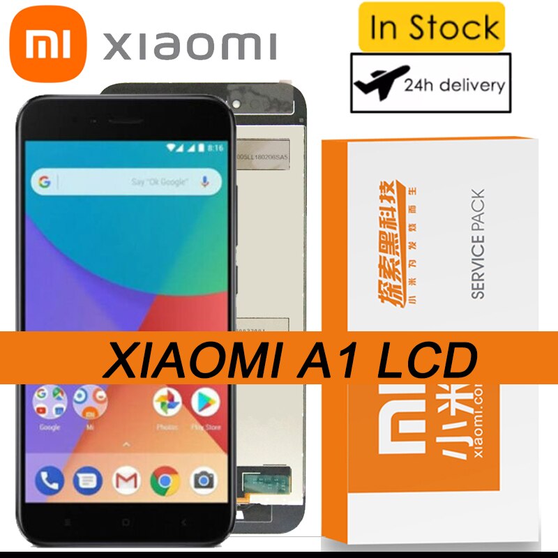 100% Original 5.5 &quot;IPS Display mit rahmen Für Xiaomi Mi A1 Mi 5X LCD Touch Screen Digitizer Assembly Reparatur teile