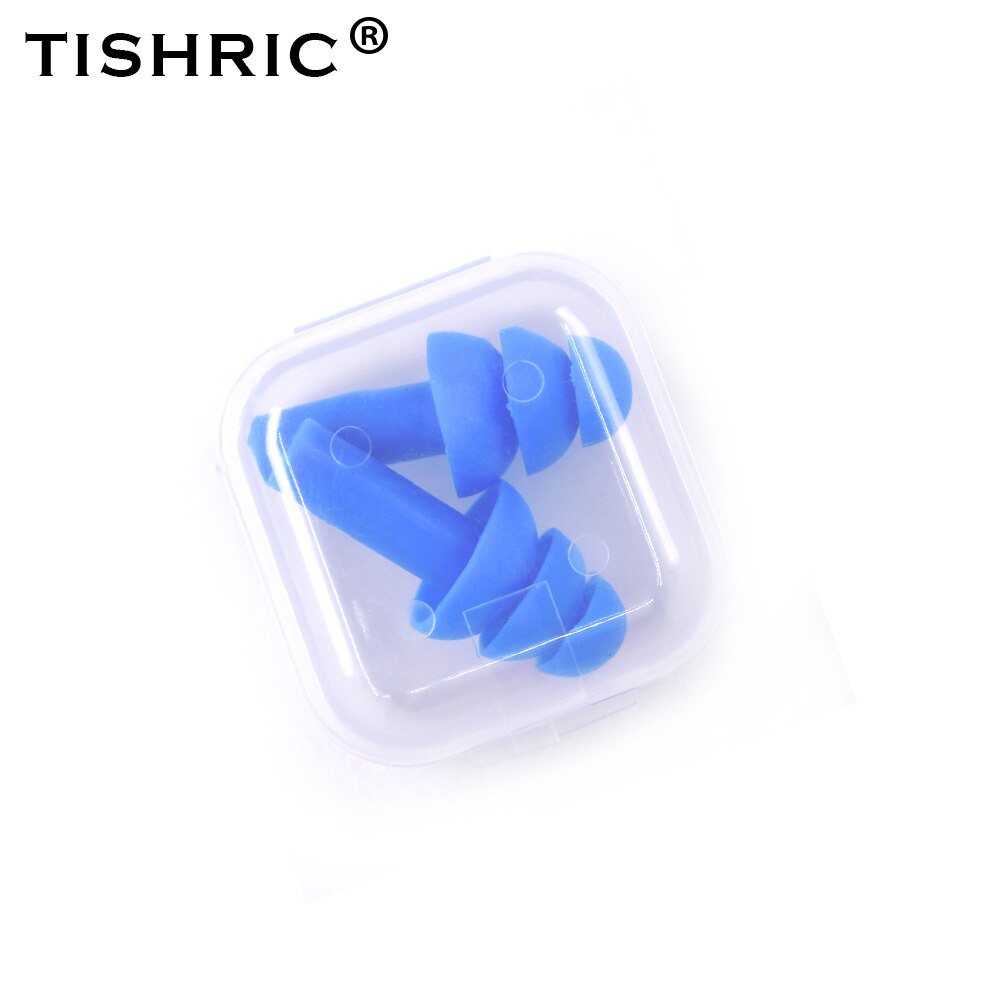 Tashric tampões de ouvido de silicone para dormir tampões de ouvido de ruído protetor de ouvido sono tampões de ouvido anti-ruído para natação plugue de ouvido: Azul