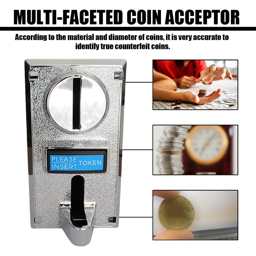 Durable Programable Plastic Electronic Coin Acceptor Multi Coin acceptors Coin Selector Mechanism Side Coin Selector