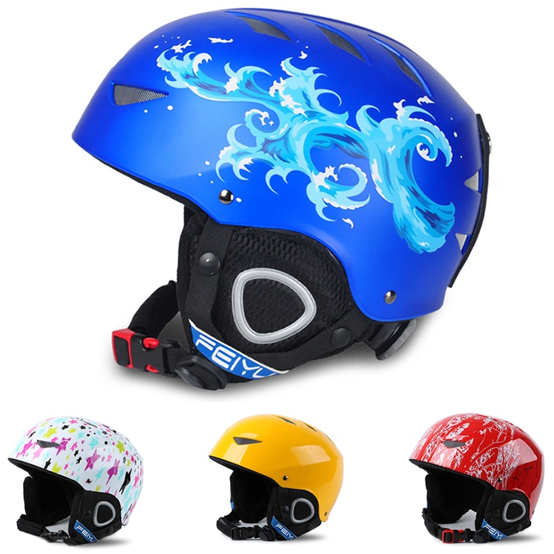 Capacetes de esqui para meninos, capacetes ultraleves de esqui para crianças, aquecedor de capacete de ski, snowboard, skate, equipamentos esportivos de proteção para meninos